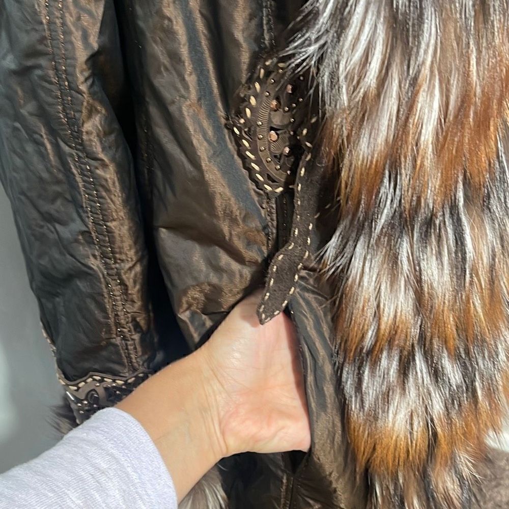 Real Fox Long Coat Size 14 - Picture 13 of 15